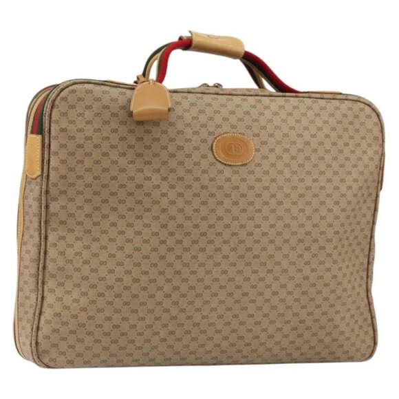 GUCCI Micro GG Supreme Web Sherry Line Bag PVC Beige - Picture 2 of 15